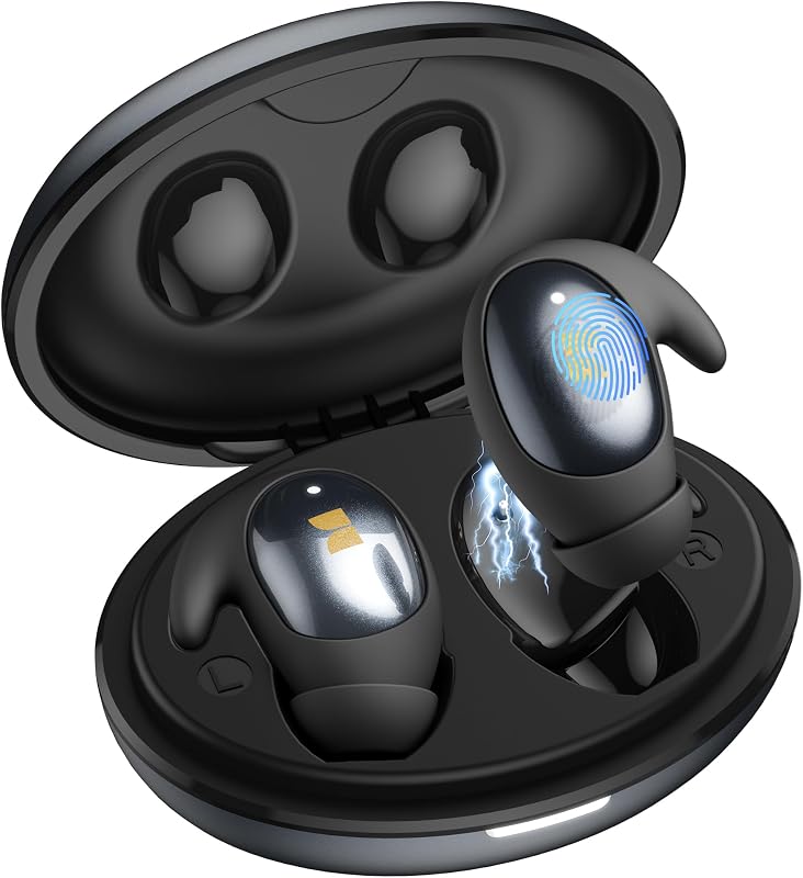 Sleep Ear100 Ear Buds, Sleep Earbuds with Stereo Sound, Design for Side Sleeper, 32H Playtime, Bluetooth 6.0, ENC Noise Cancelling, IPX6 Waterproof Mini Headphones, Black
