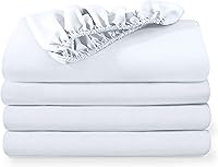 Vista 35 de Bare Home - Paquete de 2 sábanas bajeras Twin XL de microfibra ultrasuave 1800, resistente a las arrugas, con bolsillo profundo (Twin XL, azul claro)