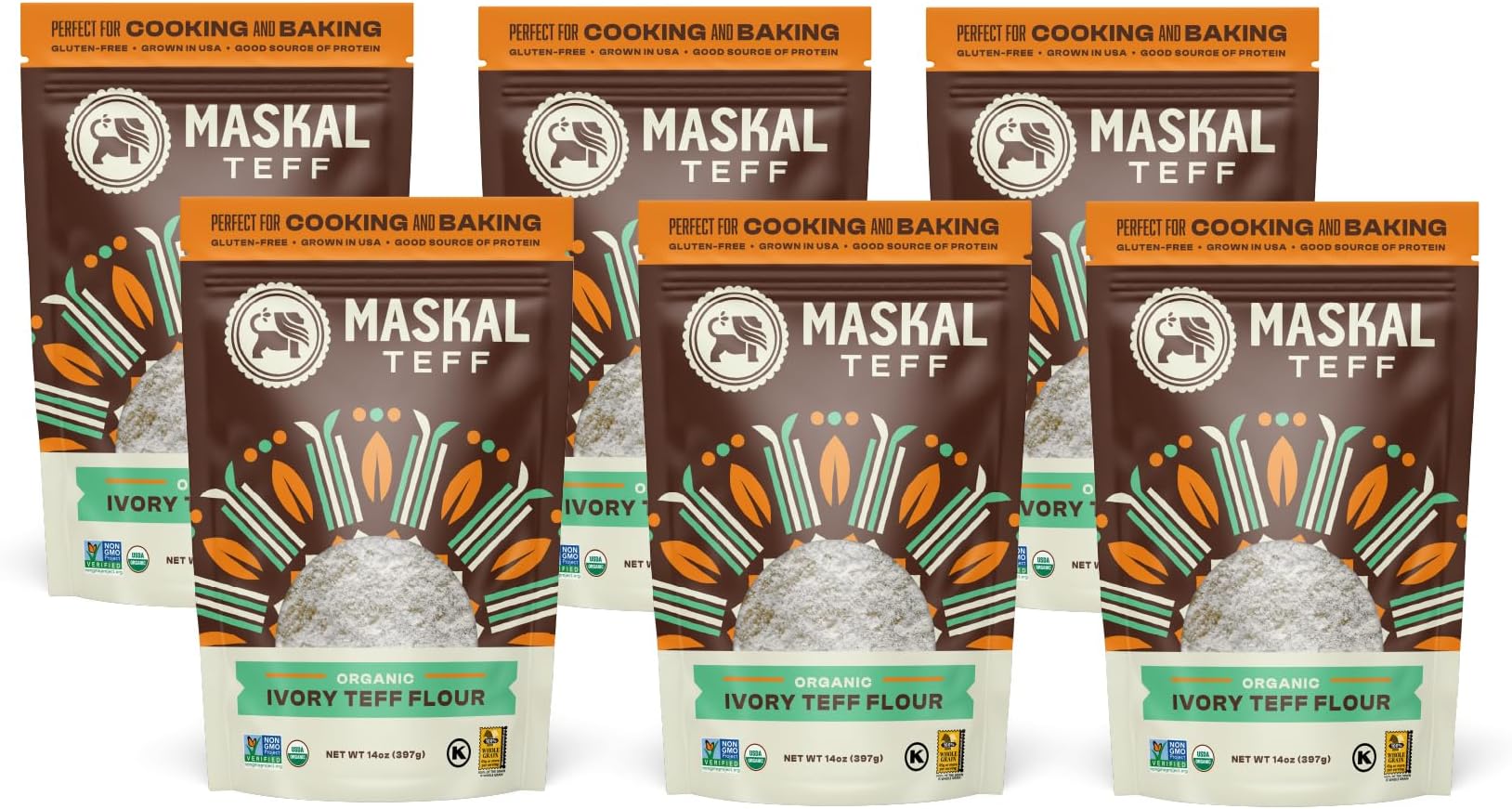 - Organic Ivory Teff Flour, 14 Ounce (6 pack)