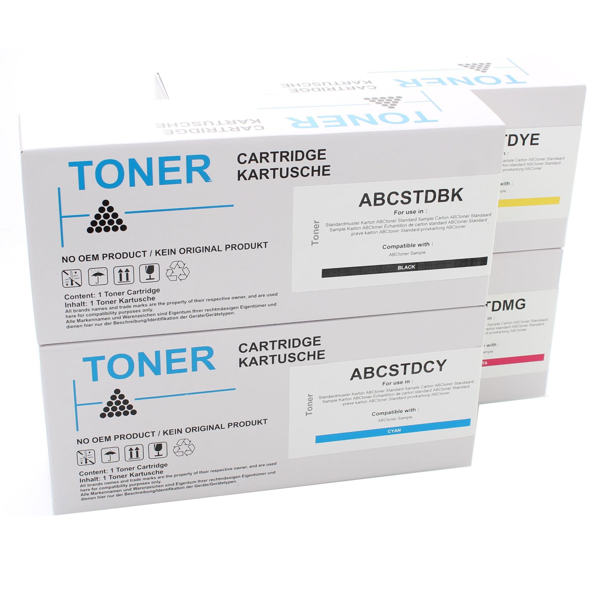 ABC Kompatybilny zestaw 4X Toner (MIT CHIP) do Lexmark C3224dw C3226dw C3326dw MC3224adwe MC3224dwe MC3224i MC3324adwe MC3326adwe MC3326i MC3426adw MC3426i MC3426i