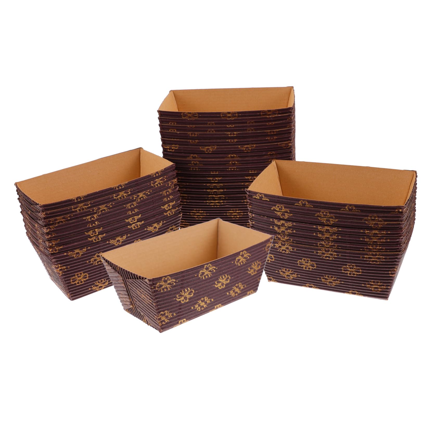50 Moldes Decorativos para Cupcakes de Papel, Rectangulares