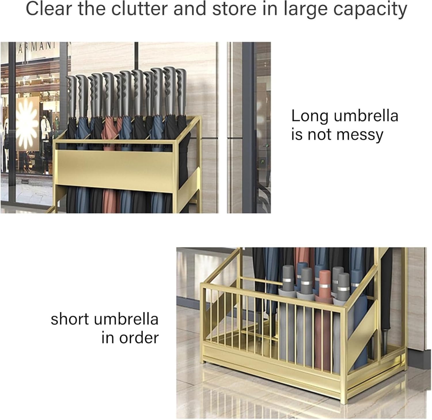 Large Capacity Commercial Metal Umbrella Holder，School Office Hotel Corridor Entrance Umbrella Organizer，Large-capacity Standing Umbrella Standumbrella Stand Indoor Entryway，Metal Umbrella Holder