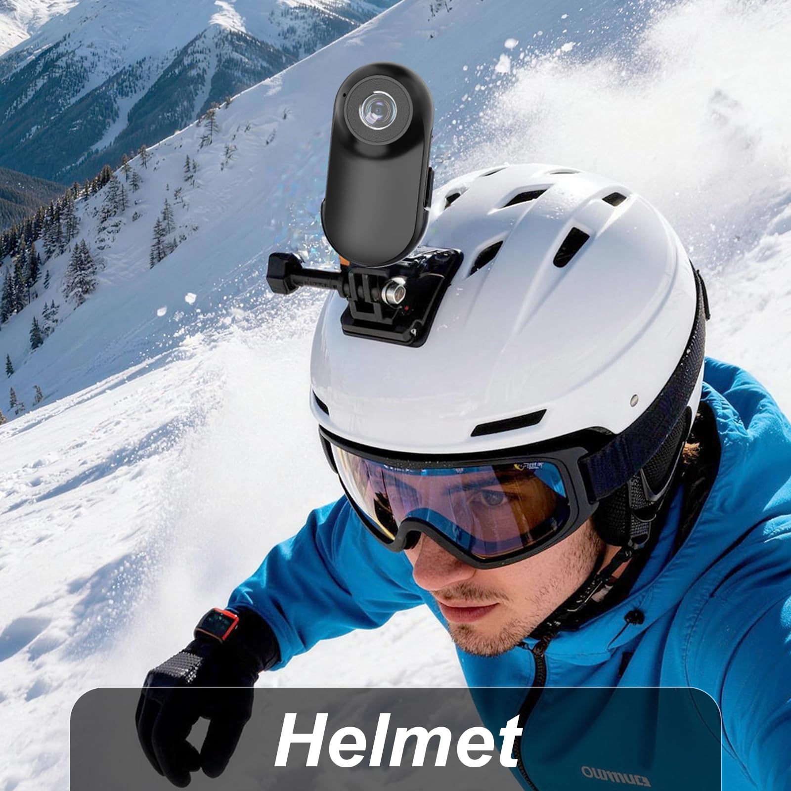 Mini Body Cam mit Magnetgurt, freihändige POV Kamera 26g inkl.Speicherkarte，Action cam für Motorradhelm，Radfahren & Vlogging,Haustier Schwarz