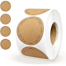 500Pcs 2 Inch Round Label Stickers for Jars, Canning Labels Jar Labels Gift Tags 4 Wreath Kraft Stickers for Mason Jars Pantry Storage
