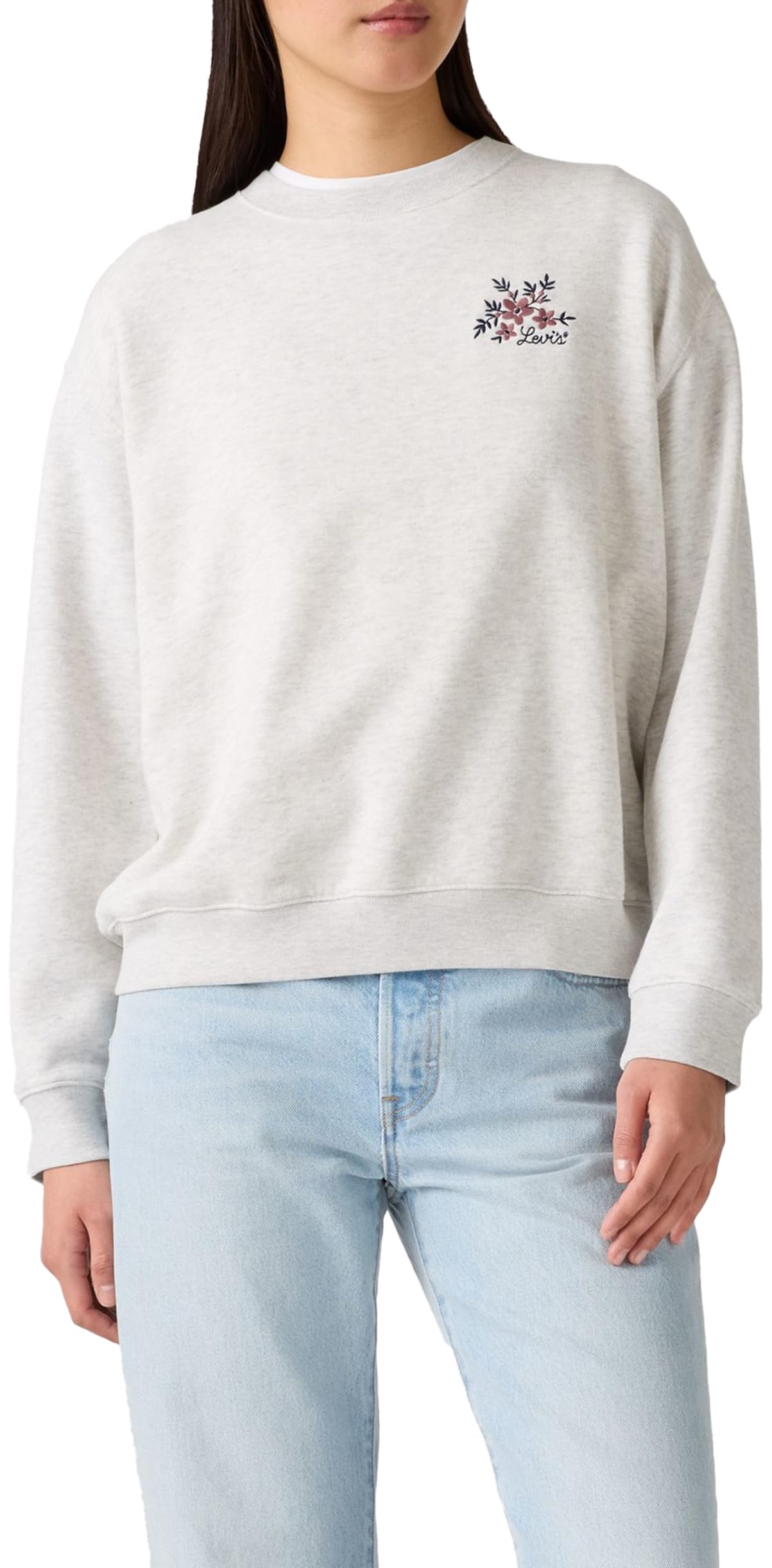 Levi's Women's Everyday Crew Sweatshirt, Crew Vicki Floral Bw, XS