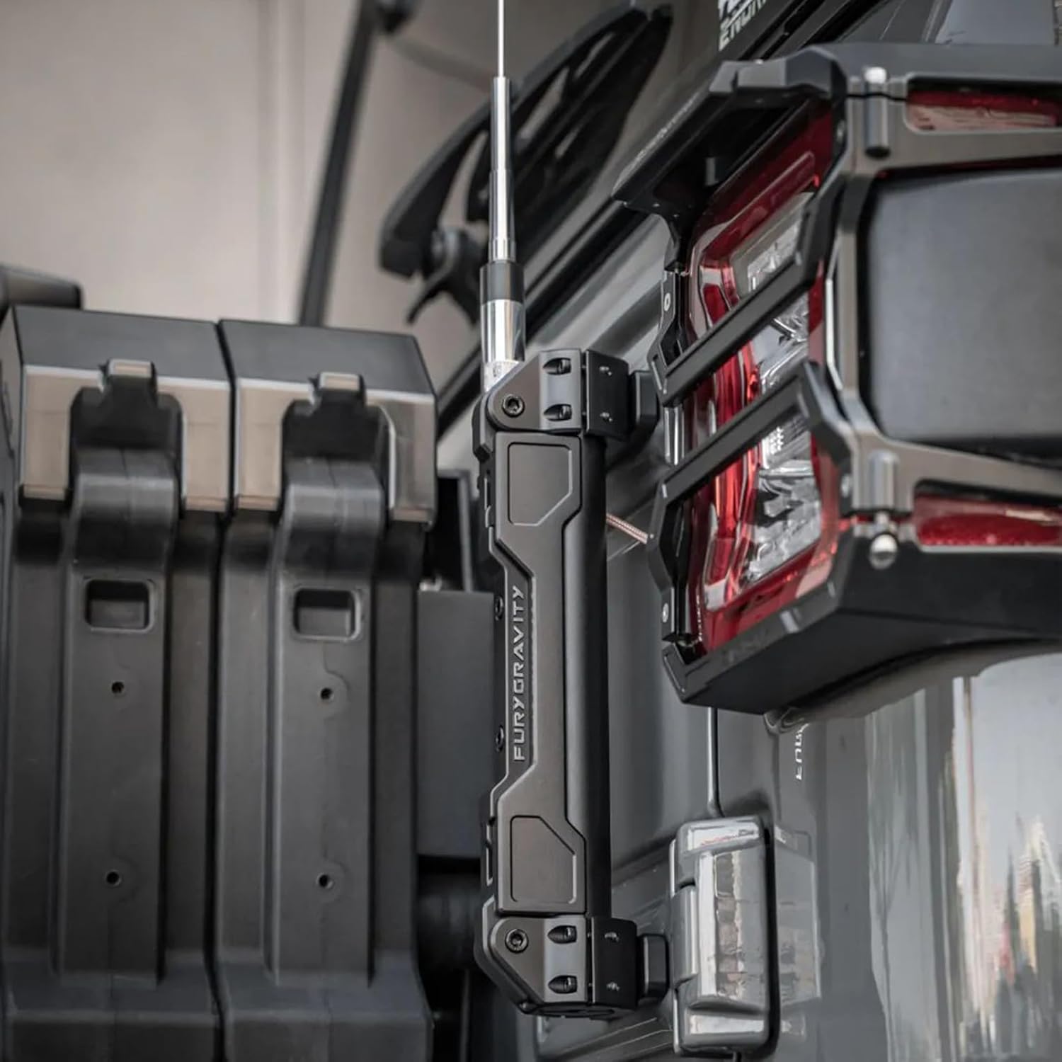 Flagpole Holder Bracket & CB Antenna Holder Compatible with Jeep Wrangler JK JL 2007-2024 Multi-Function Antenna Mount Flagpole Holder (No Damage Installation)