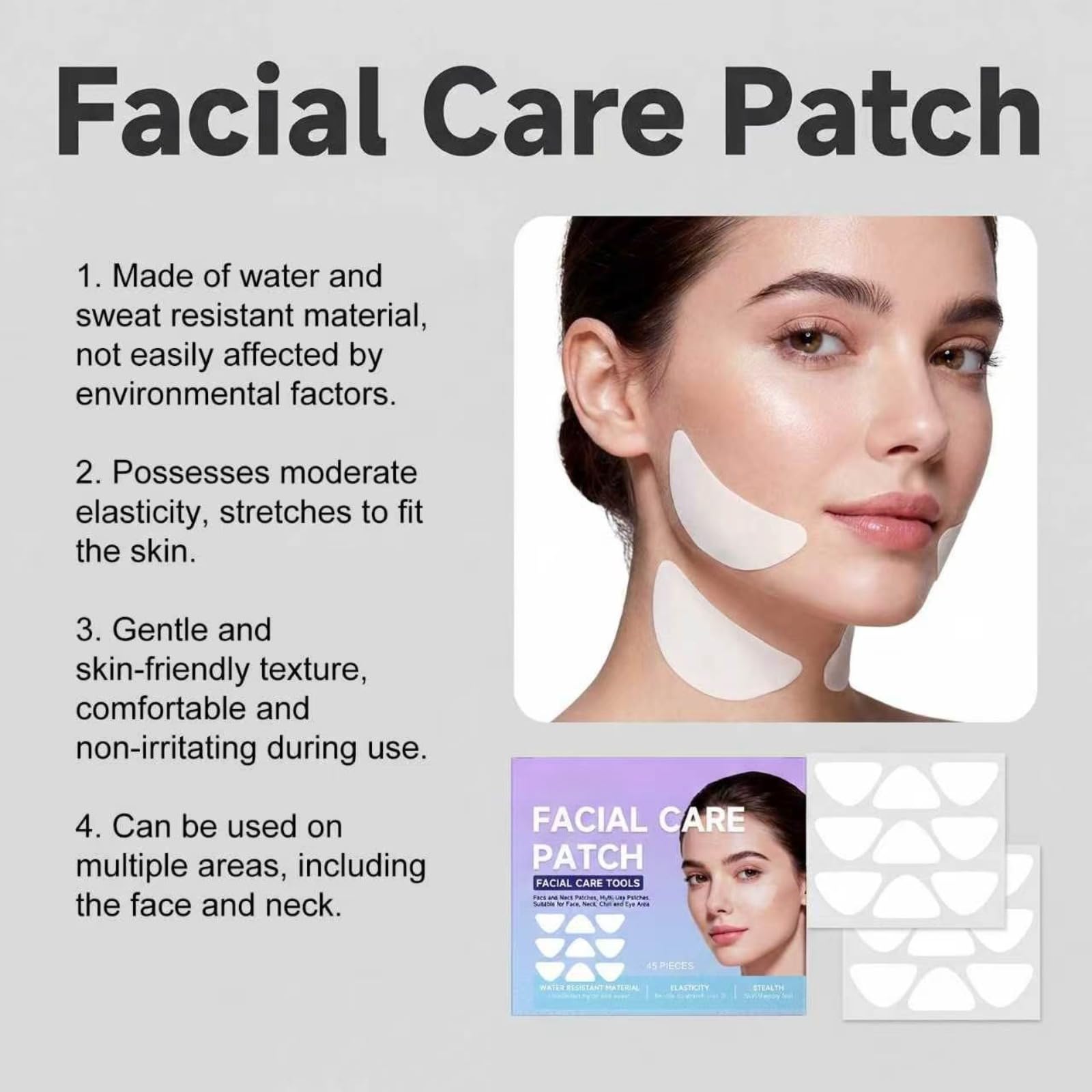 Face LiftIing Tape, unsichtbare Gesichtshebe-Patches, Gesichts-Make-up