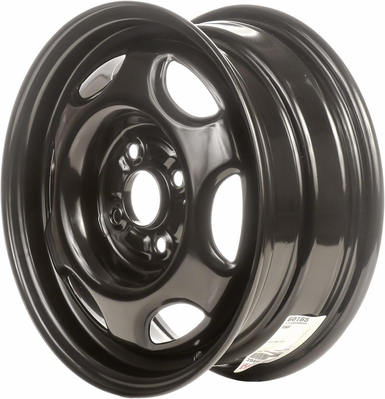 14 inch Steel Wheel Rim for 1993-2002 Geo Prizm/Corolla (6-Slot Design) - Black Reman Factory Steel Wheel