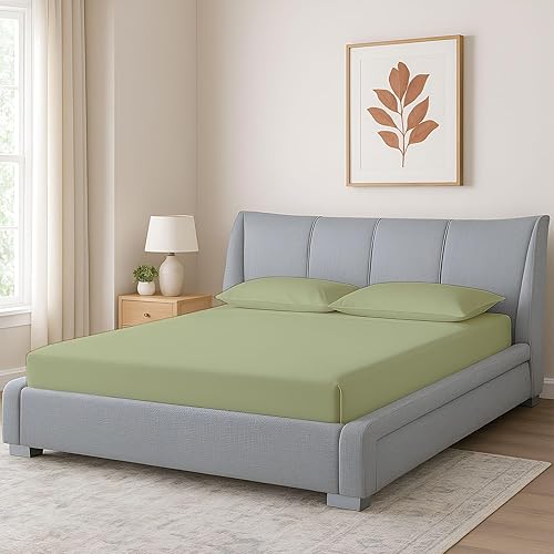 Vista 74 de Shreem Linen California King Waterbed Sheets, 4-Piece 100% Egyptian Cotton Attached Sheet Set with 15" Deep Pocket, Soft & Breathable Bedsheets for