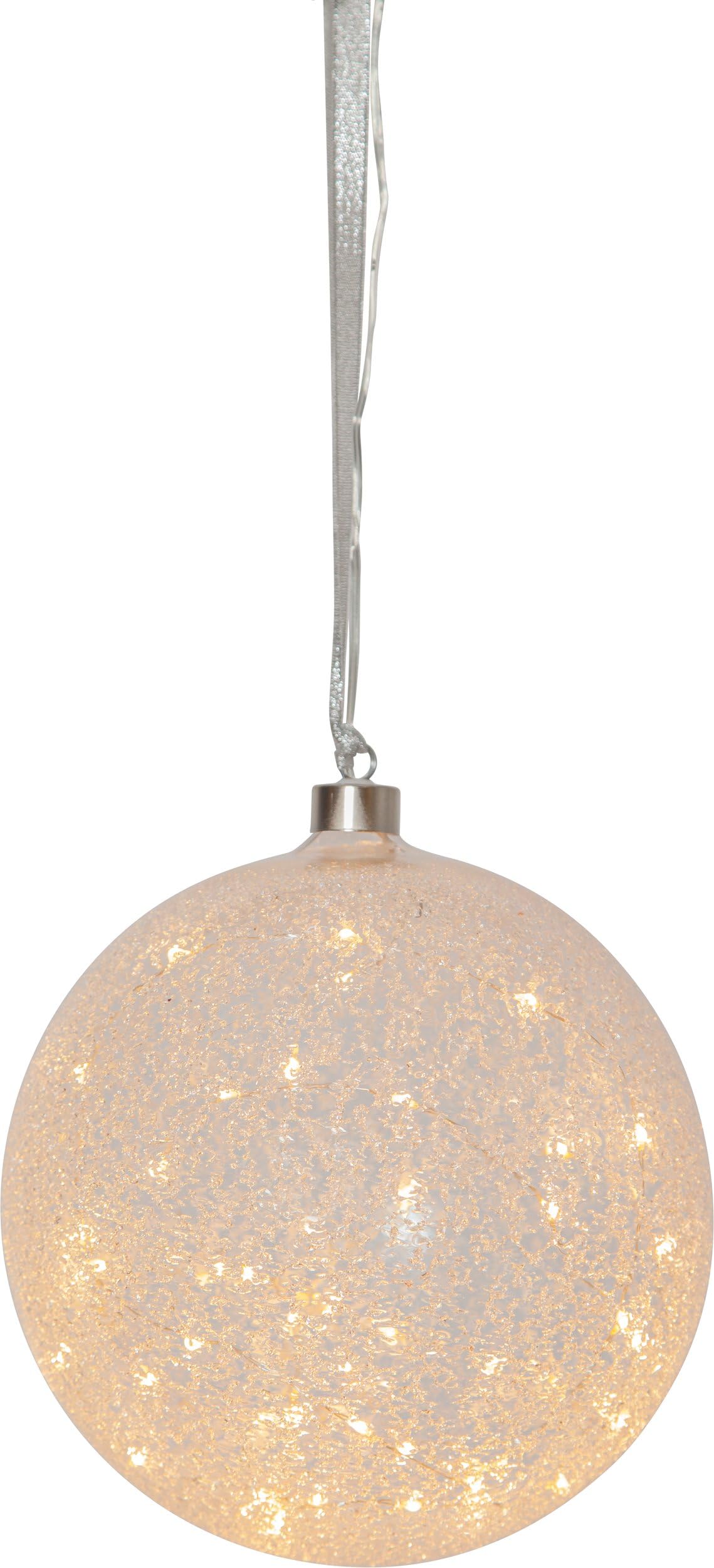 EGLO LED-Weihnachtskugel für Innen, beleuchtete Glaskugel zum Aufhängen Ø 20 cm, Leuchtkugel zum Hängen, warmweiß, Strom-Betrieb | Glaskugel zum Aufhängen Ø 20 cm, Leuchtkugel zum Hängen, warmweiß, Strom-Betrieb