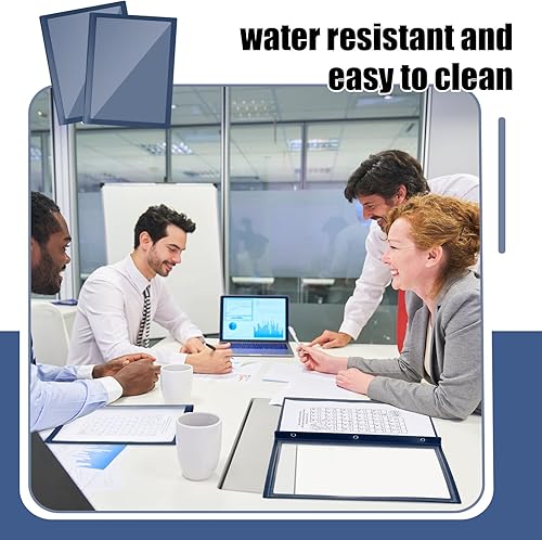 Miniatura 7 de Teling 36 portadas de informes con sujetadores de 3 puntas, carpetas de presentación frontal transparentes, vista de marco, carpeta de informes de