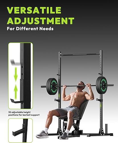 Miniatura 4 de Estante para sentadillas, barra de 7 pies, juego de placas de peso 100160190230260300 libras, equipo de gimnasio en casa