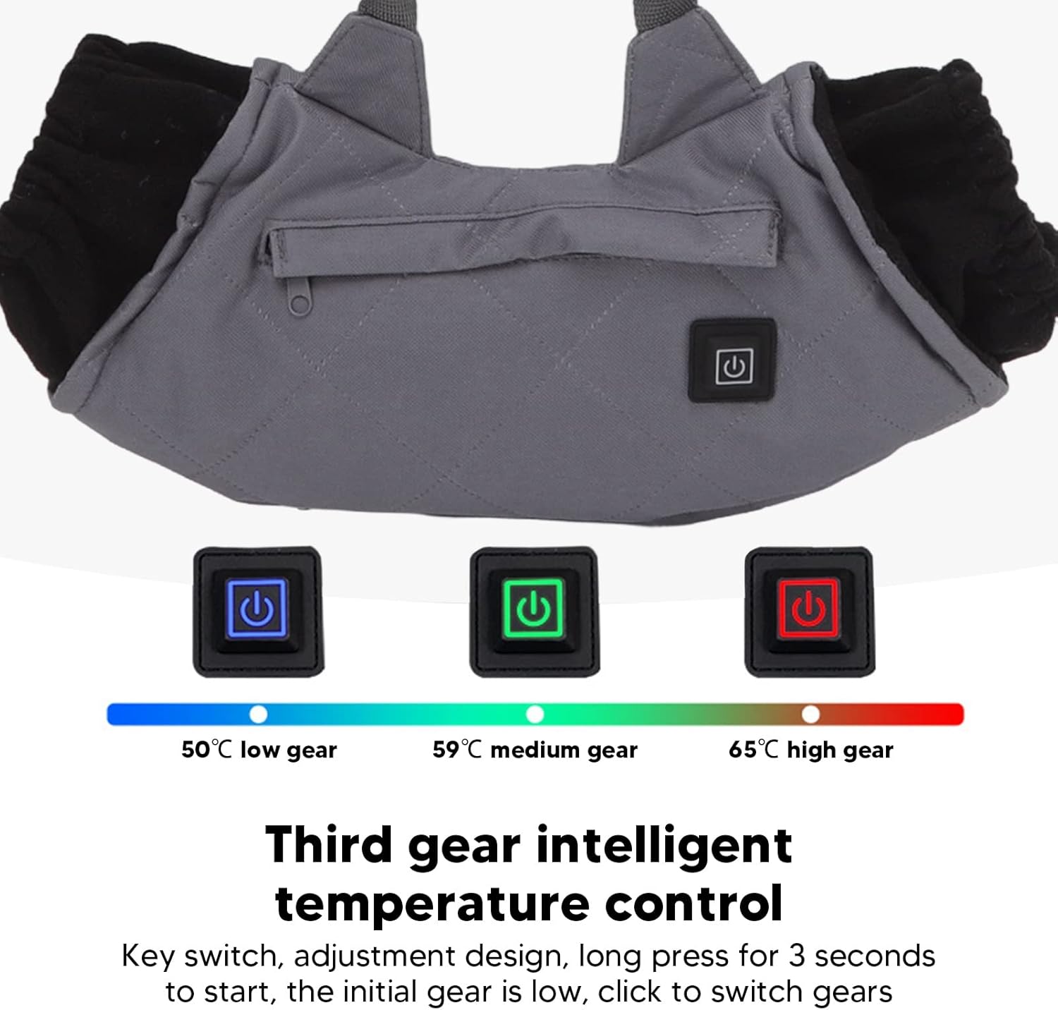 Hand Warmer Pouch, Waterproof Quilted Cottonmaterial Soft Hand Warmer, USB Interface Double Side Fast Heating Football Hand Warmer, for Outdoor