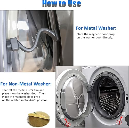 Miniatura 4 de Magoog Magoog - Soporte para puerta de lavadora de carga frontal, mantiene la puerta de la lavadora de carga frontal abierta y seca para evitar la