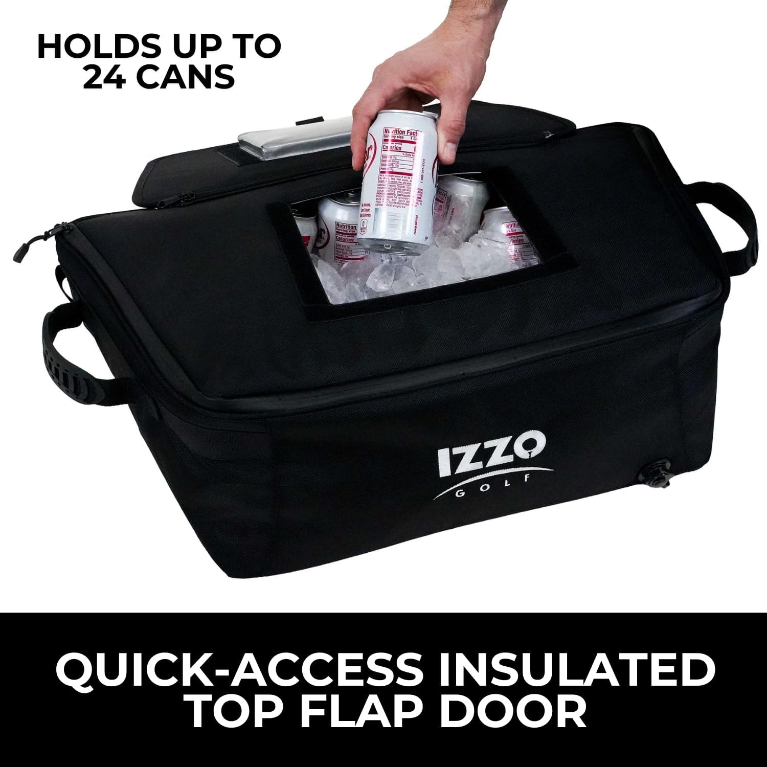 Izzo Front Hood Riding Golf Cart Cooler (Black)
