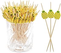 Vista 23 de 100 piezas de palillos de cóctel para aperitivos, accesorios para charcutería, palillos de cóctel para bebidas, palillos de bambú, palillos de Hoja