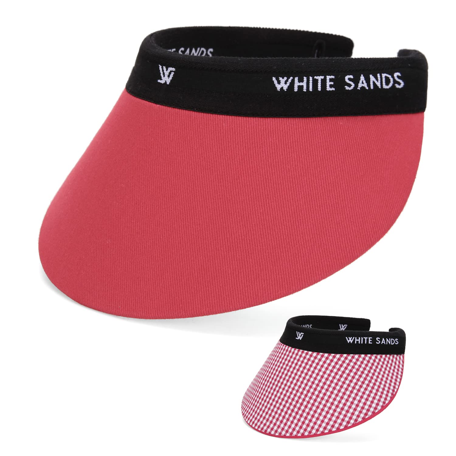 Reversible Check Sun Visor with Removable Headband Jenny