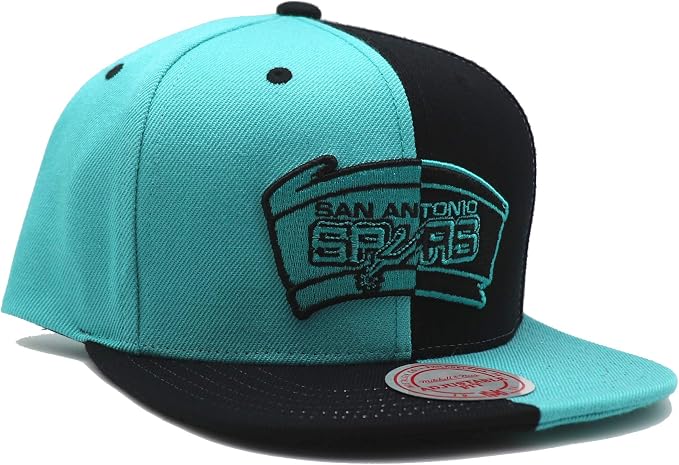 Split Teal Black Era Snapback Hat Cap 