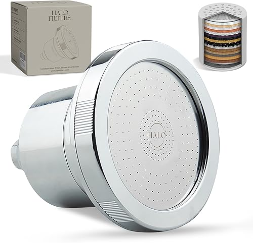 Cabezal de ducha filtrado – Filtro de regadera de alta presión que elimina el cloro y los sedimentos, suavizante de agua para cabello y piel, reduce