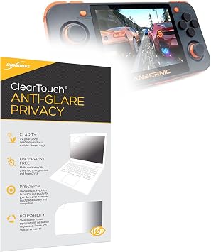 BoxWave Screen Protector Compatible with Anbernic RG350 - ClearTouch Anti-Glare Privacy 2-Pack, Privacy Screen Protector Flexible Film Anti-Glare
