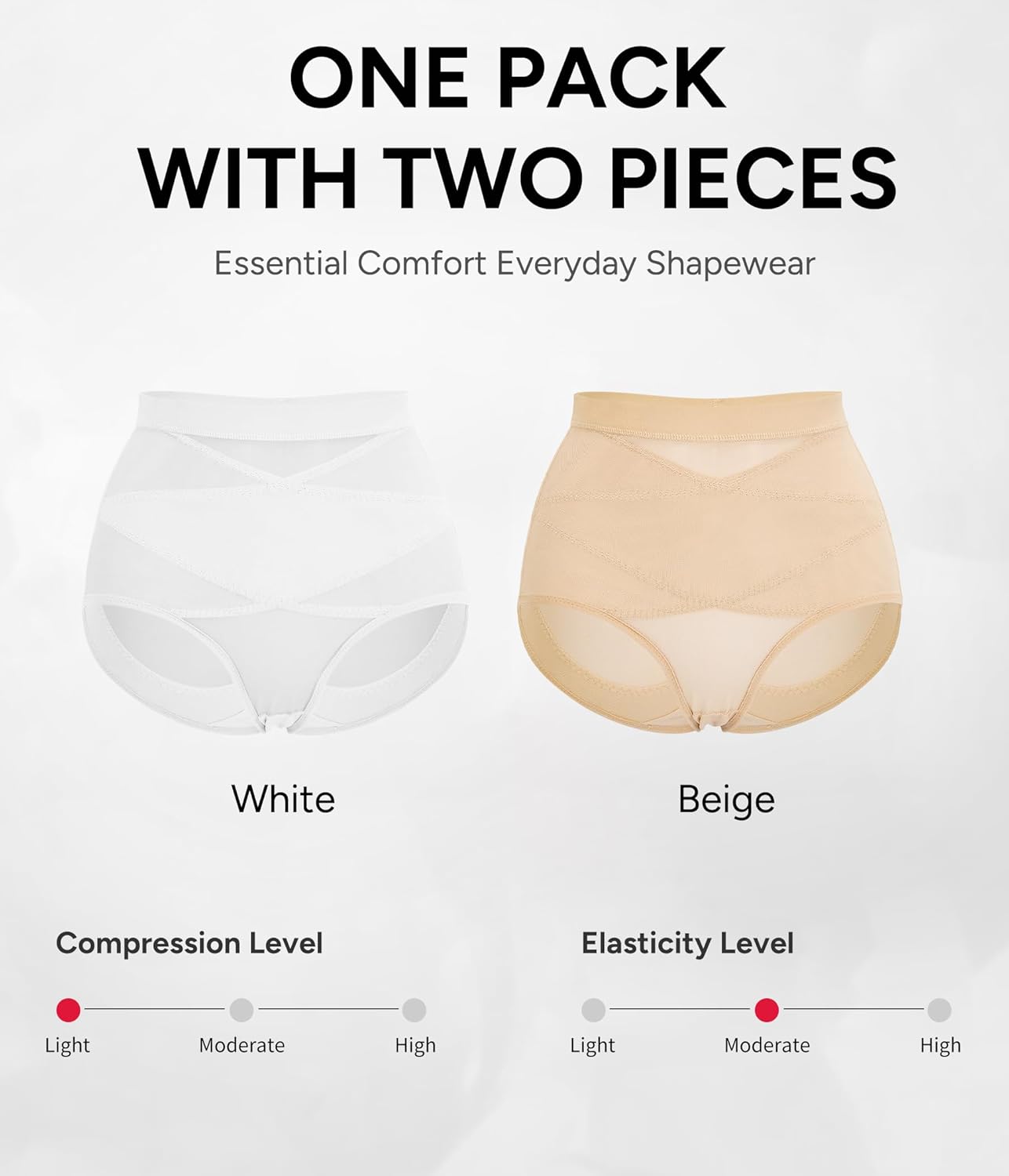 Nebility 2 Piece Tummy Control Shapewear Butt Lifting Underwear for Women Lower Belly Waist Trainer Seamless Faja Body Shaper - Image 6