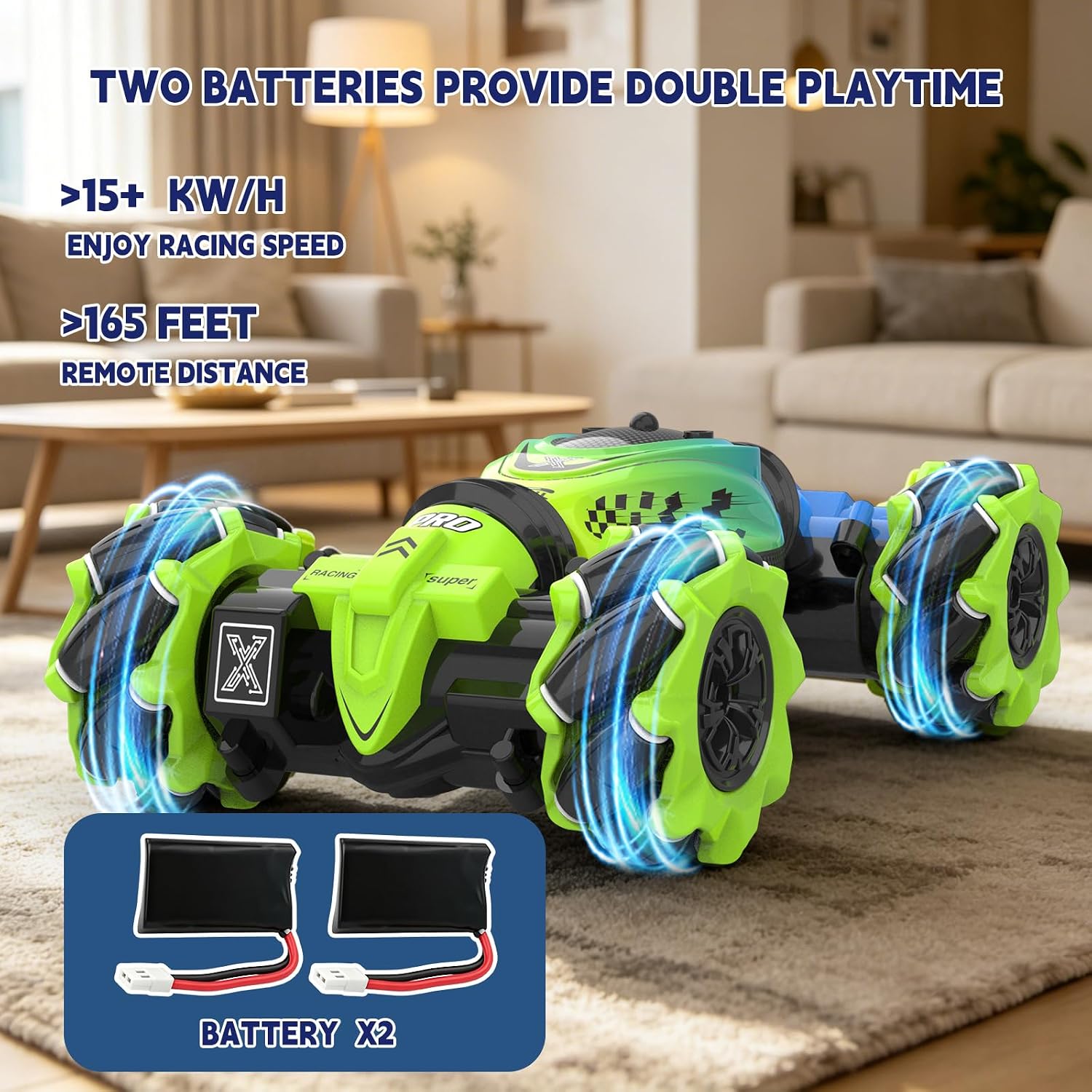 Remote Control Car - RC Drift Car Gesture Sensing Toy Boy Age 6-8-12 Gifts | Gesture Sensing RC Stunt Car for Kids Toys 6 7 8 9 10 11 12 Year Old Boy Birthday Christmas Presents with Lights Music