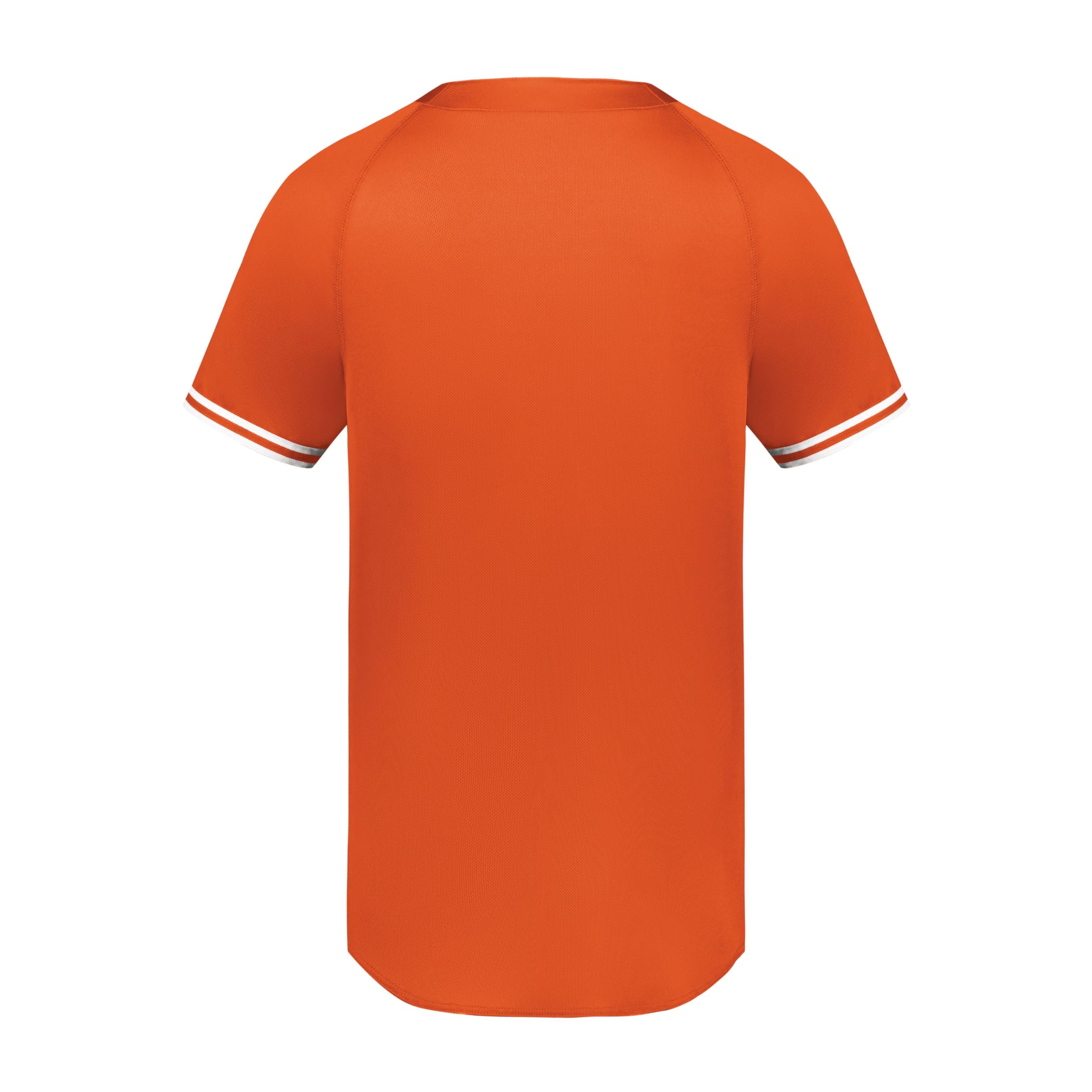 Augusta Sportswear Boys Cutter+ Henley Jersey, Orange/White, X-Large