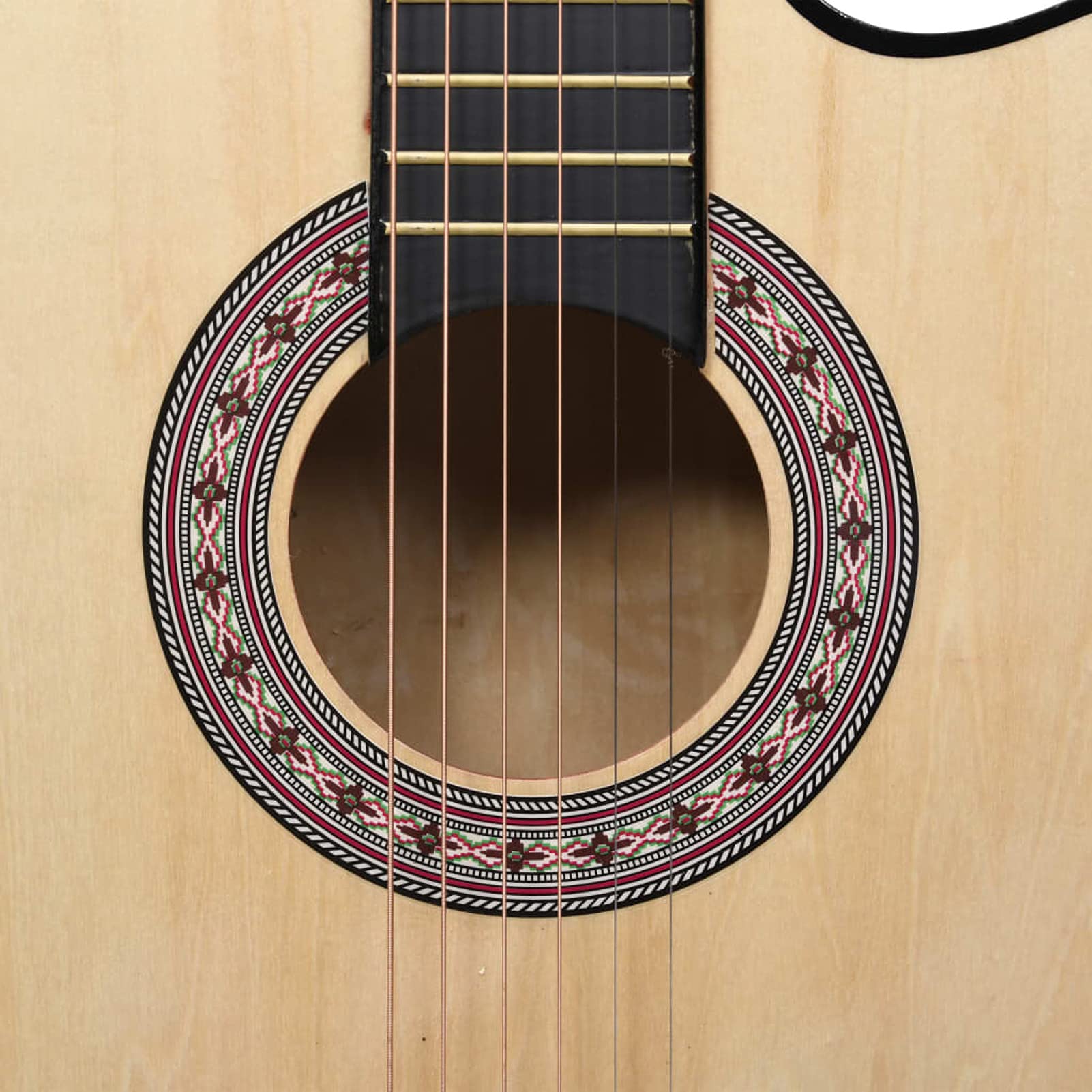 Brokky Chitarra Acustica Western con 6 Corde 38" in Legno di Tiglio|Chitarra, Chitarra Ideale per Principianti