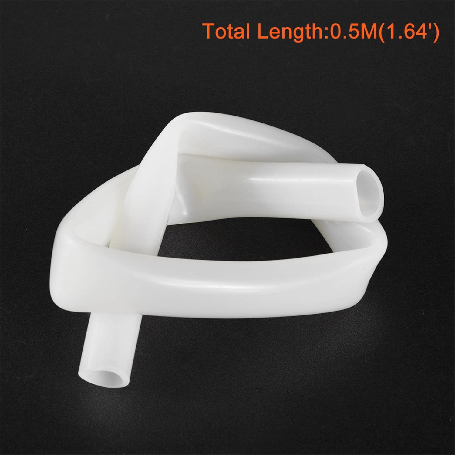 uxcell Silicone Tube 16mm ID X 20mm OD 1.64' Flexible Silicone Rubber Tubing Water Air Hose Pipe Translucent for Pump Transfer