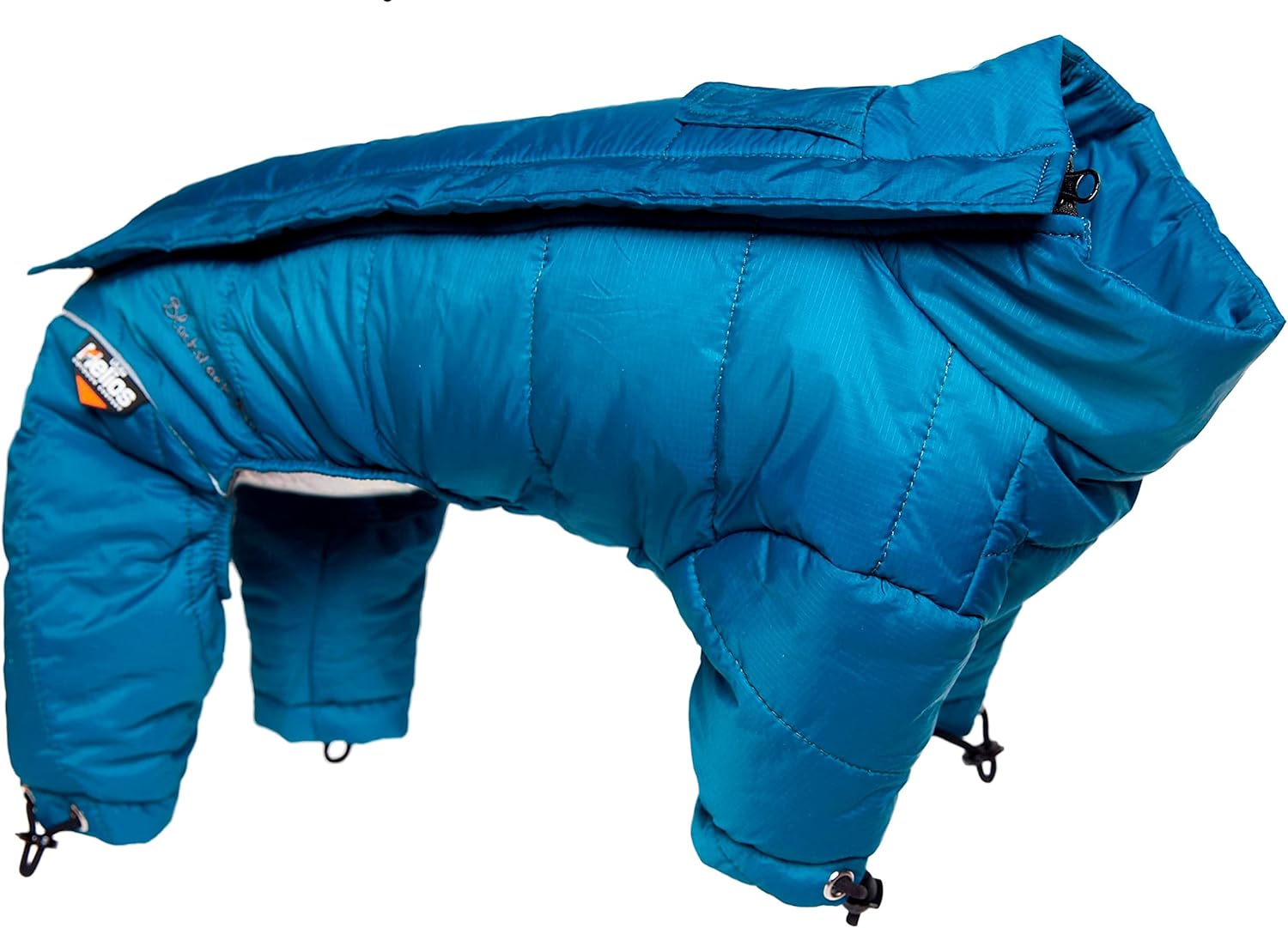 DOGHELIOS 'Thunder-Crackle' Full-Body Bodied Waded-Plush Adjustable and 3M Reflective Pet Dog Jacket Coat w/ Blackshark Technology, Small, Blue Wave