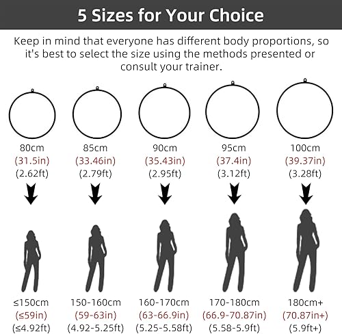 Miniatura 2 de PRIOR FITNESS Aerial Lyra - Juego de aros de suspensión para adultos, anillo profesional, fitness, acero inoxidable, un solo punto, kit de equipo de