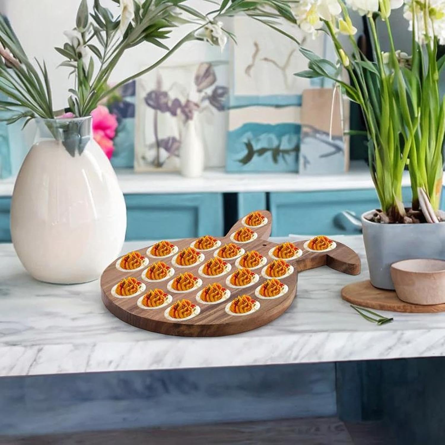 Easter Deviled Egg Platter Deviled Egg Carrier for Gatherings Events Holiday