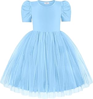 Toddler Girls Tutu Dresses Party Formal Birthday Summer Puff Short Sleeve Tulle Little Girls Dress - Buy now