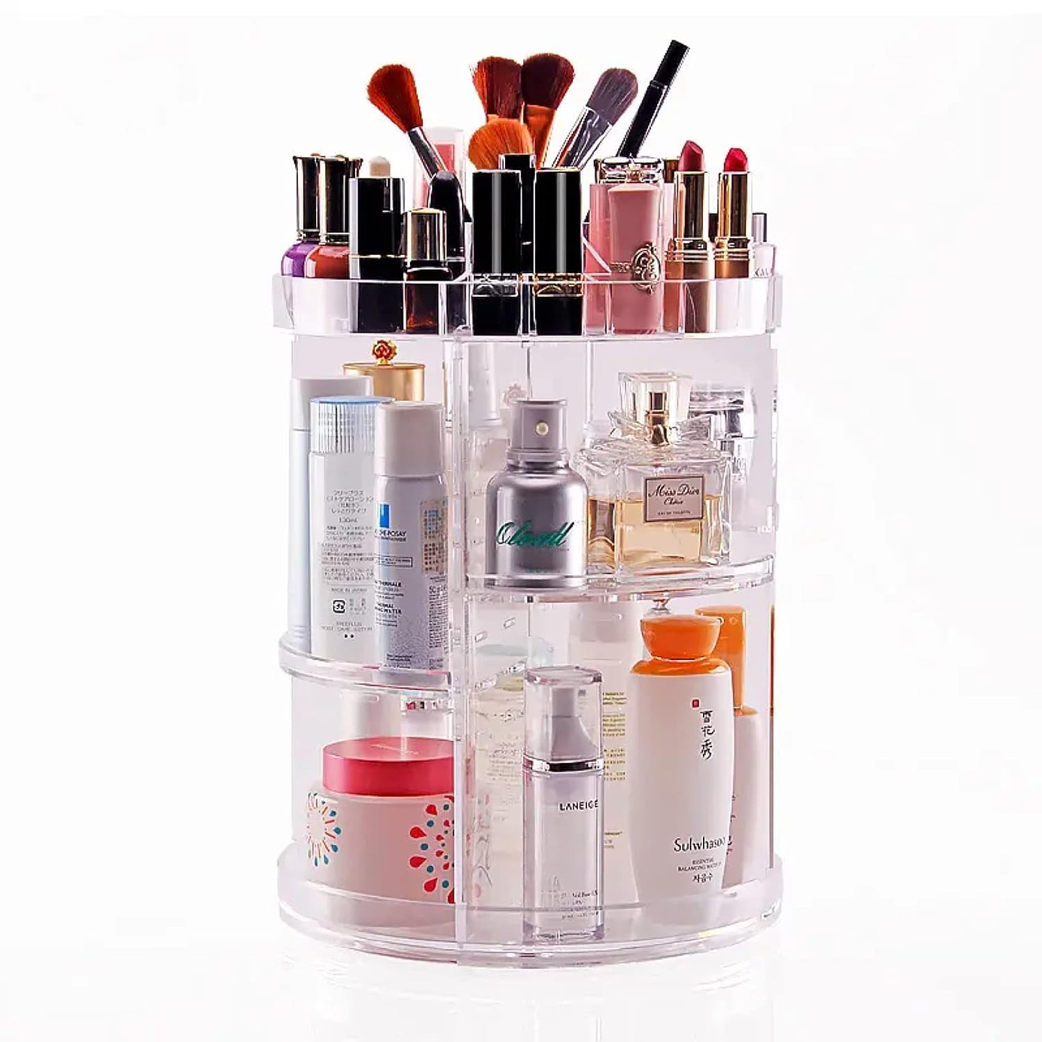 Makeup organizer, 360-Degree Rotating Makeup Organizer: Your Beauty Products' Perfect Display and Storage Solution