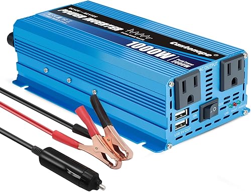 Miniatura 5 de Inversor de corriente de onda sinusoidal pura de 2000 W, convertidor de corriente de 12 V CC a 110 V/120 V CA, 3 salidas de CA, inversor