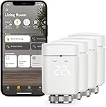 Eve Thermo, 4er Set - Smartes Heizkörperthermostat, Made in Germany, spart Heizkosten, smarte Heizungssteuerung, einfach installiert, Stiftung Warentest geprüft, Thread, Apple HomeKit