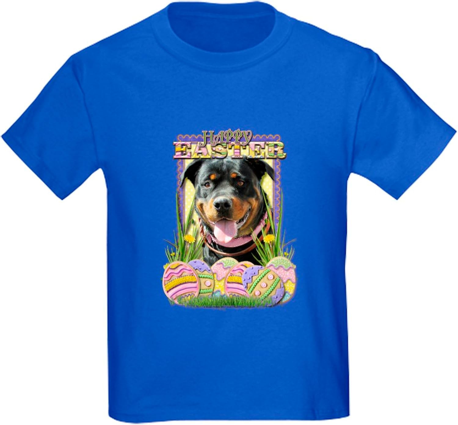 CafePress Easter Egg Cookies Rottie Kids Dark T Shirt Kids Dark Cotton T-Shirt
