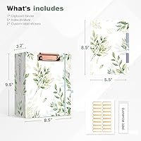 Vista 326 de Ospelelf Mini 3 Ring Binder, 2 Inch, Cute Pink Marble Binder for 5.5" x 8.5" with 5 Tab Dividers, File Folder Labels and Low Profile Clipboards