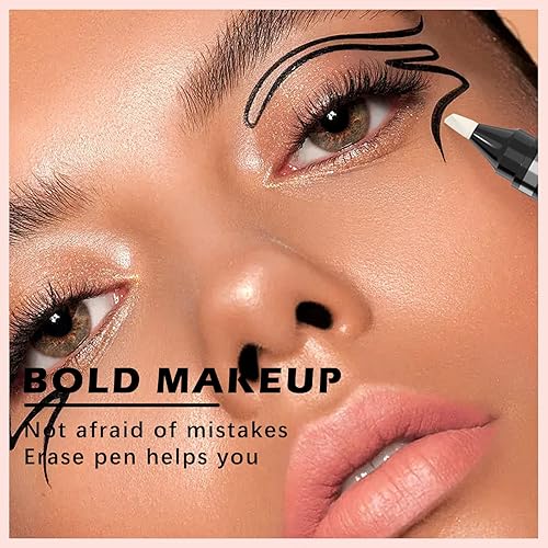 Miniatura 5 de HOSAILY - 2 bolígrafos desmaquillantes de fijación rápida, limpiador de maquillaje, corrector de maquillaje, corrector de maquillaje para ojos,