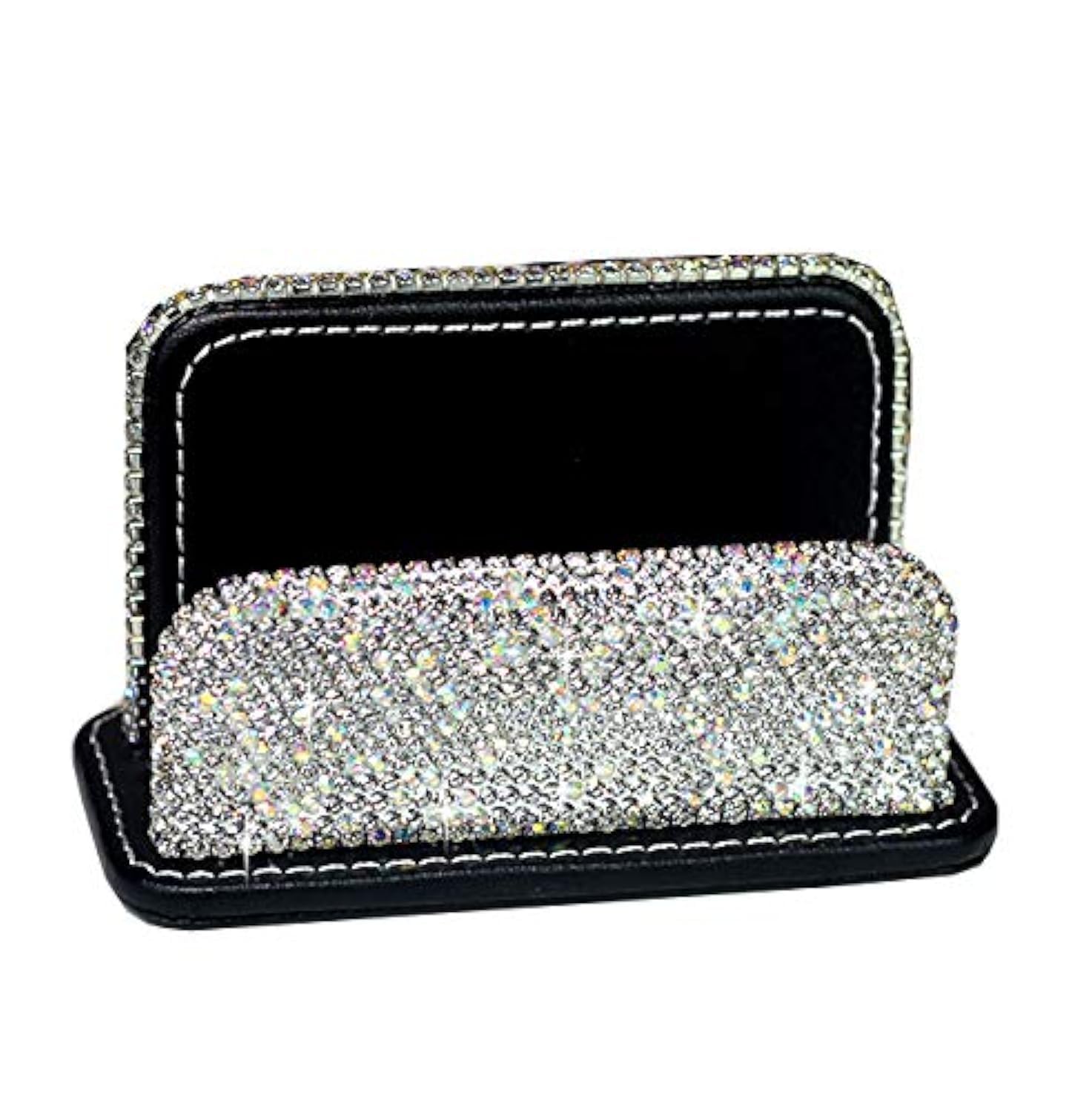 Bling Pure Handmade Bling Bling Bling Strass Edelstahl Metall Visitenkartenhalter Namenskarte Etui (Vertikal)