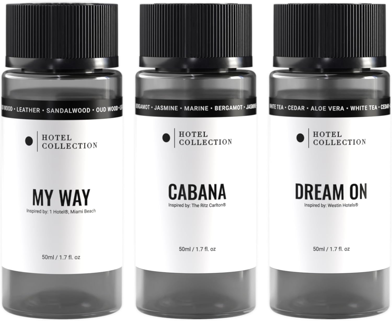 Hotel Collection Diffuser Oil-3 Pack Variety Pack Bundle-My Way, Cabana, Dream On-Aromatherapy Essential Fragrance Oil-50ML 1.7 FL OZ