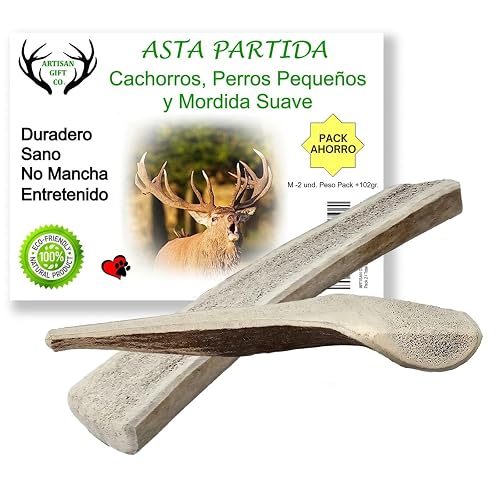 Asta de Ciervo Partida para Perro, Talla - M, Peso min. Pack 102gr