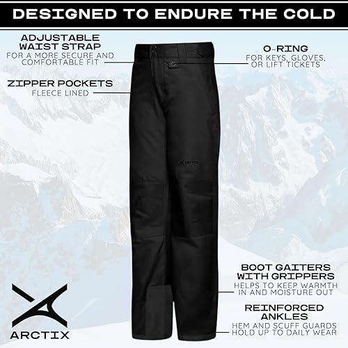 Miniatura 3 de Arctix - Pantalones de nieve para niños, con rodillas y asiento reforzados