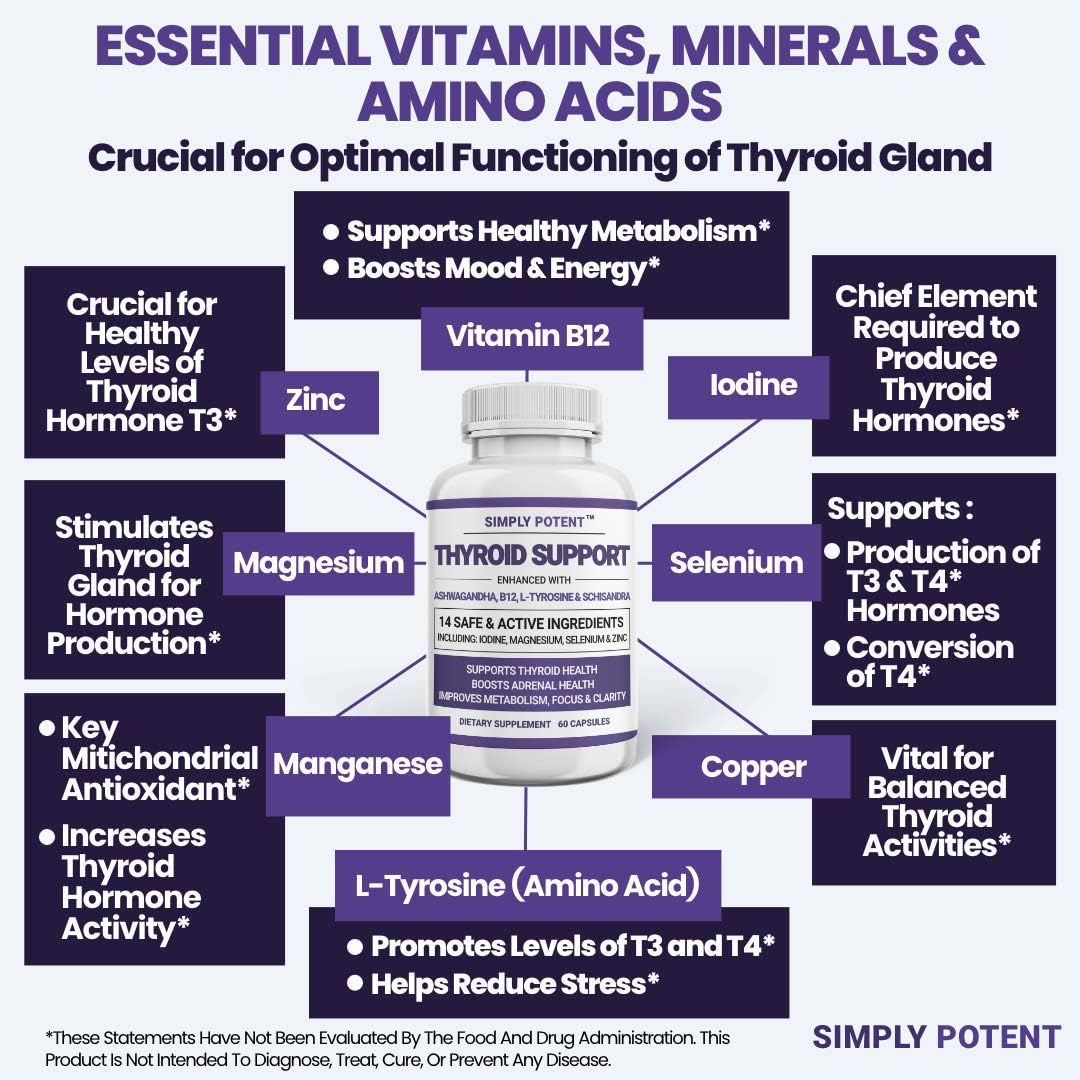 Holiday Deals 🛒 Thyroid Support & Adrenal Support Supplement 2-in-1 Natural Formula with Iodine & Ashwagandha for Energy, Metabolism, Focus for Women & Men, 60 Caps Buy 1 get 1 🔥 Thyroid Support & Adrenal Support Supplement 2-in-1 Natural Formula with Iodine & Ashwagandha for Energy, Metabolism, Focus for Women & Men, 60 Caps