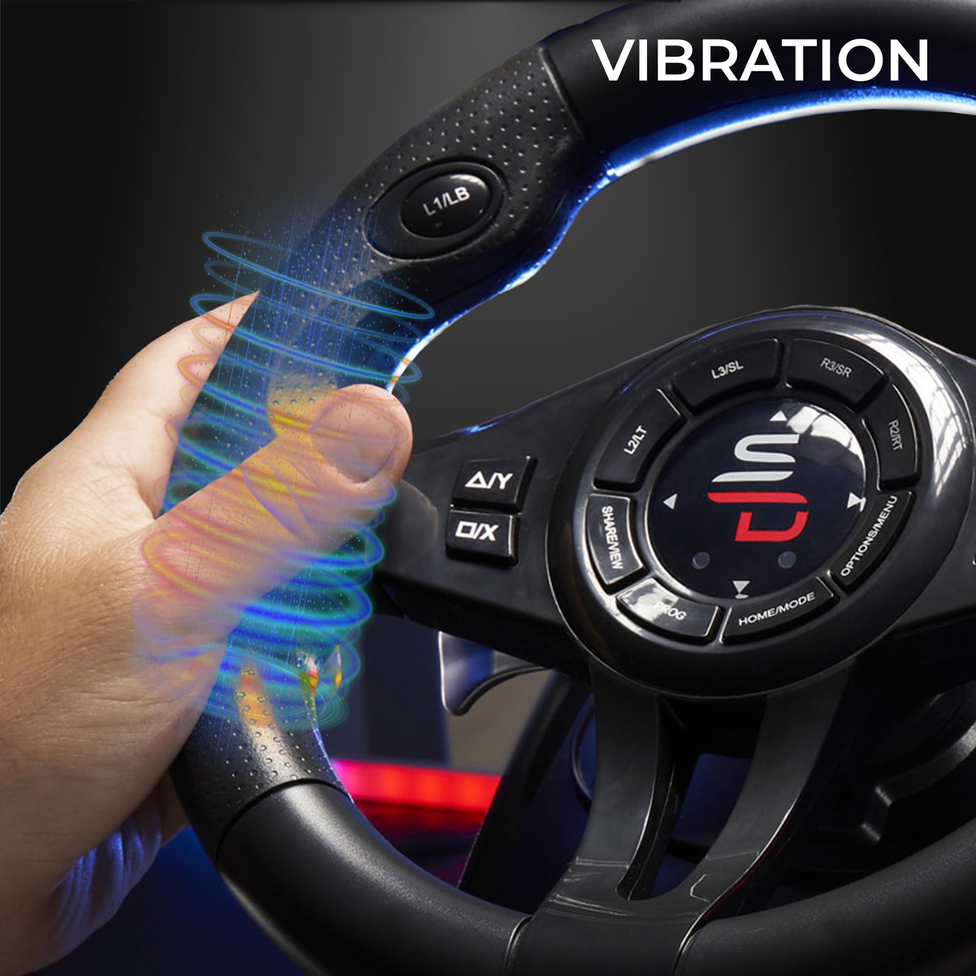 Subsonic Superdrive - Volante da corsa GS550 con pedali, paddles shifter, shifter e vibrazione per Switch Xbox Serie X/S, PS4, Xbox One, PC (programmabile per tutti i giochi)