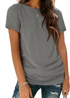 ATHMILE Womens T Shirt Summer Tops Short Sleeve Fashion School Teachers Clothes 2025 Spring Beach Vacation Trendy