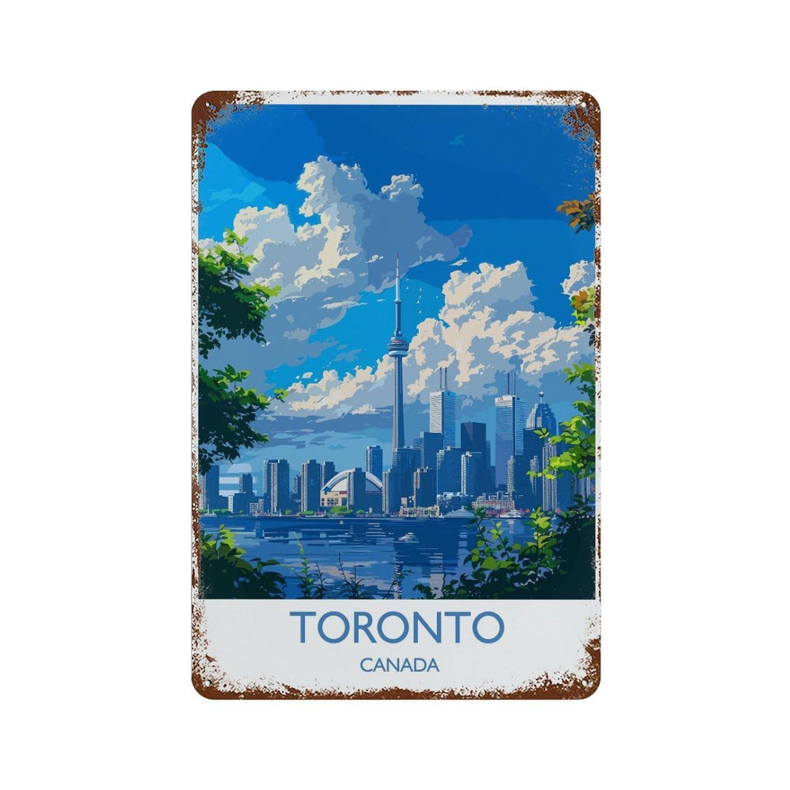 xiaoxiaoshen Toronto Travel of Canada Ontario Gift Lovers (2) Wall Decor Art Metal Tin Poster Modern Home Decor Art Home Bar Shop Decorations Vintage Sign 30x20cm