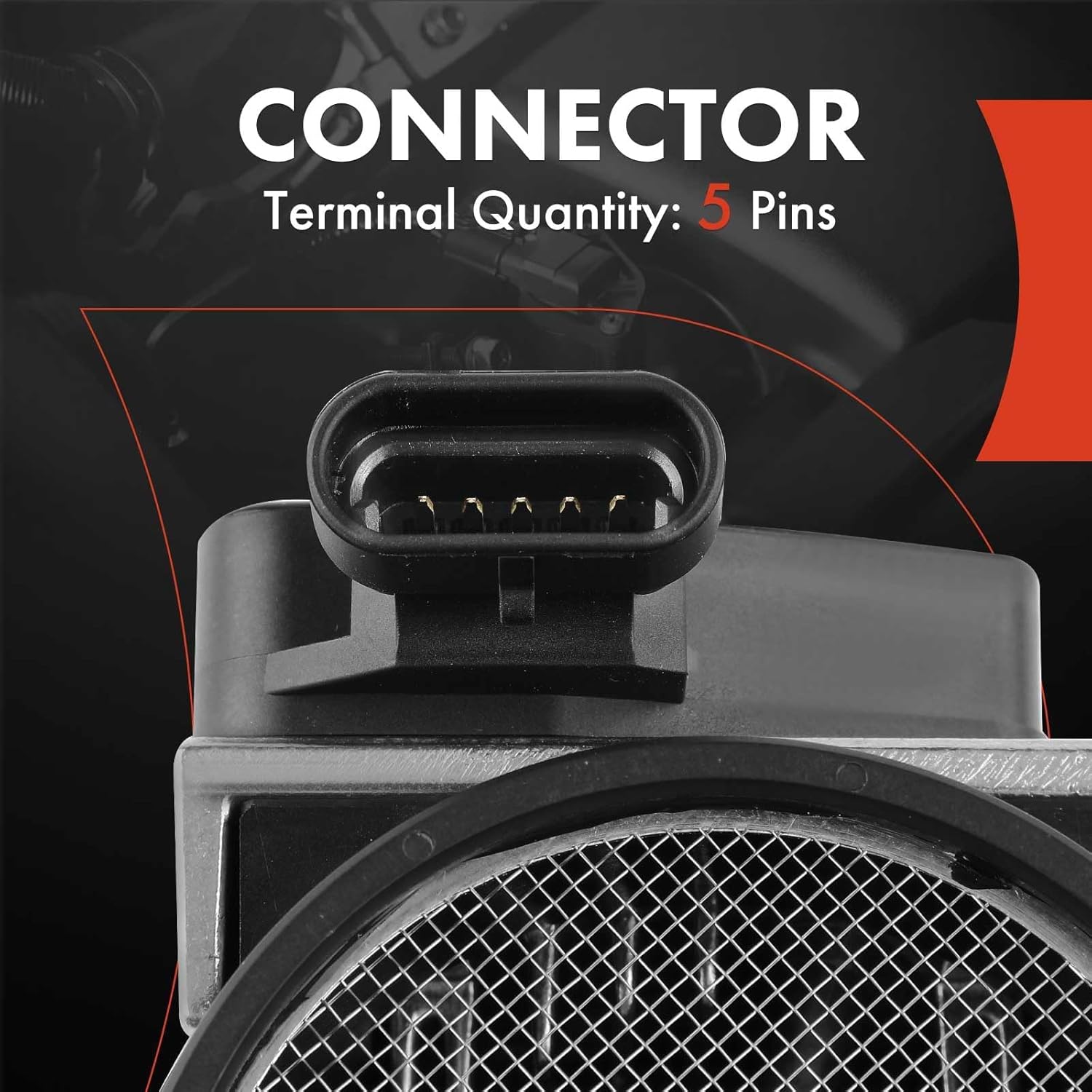 A-Premium Mass Air Flow Sensor Meter [5-Pins] Compatible with Chevrolet Camaro 1986-1989, Corvette 1986-1989 & Pontiac Firebird 1986-1989, V8 5.0L or 5.7L