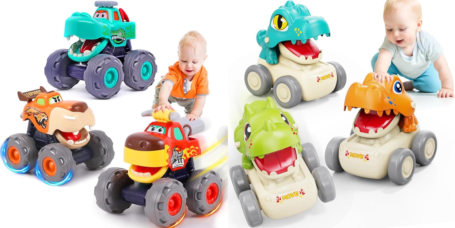 MOONTOY Toy Cars for 1 2 3 Year Old Boys
