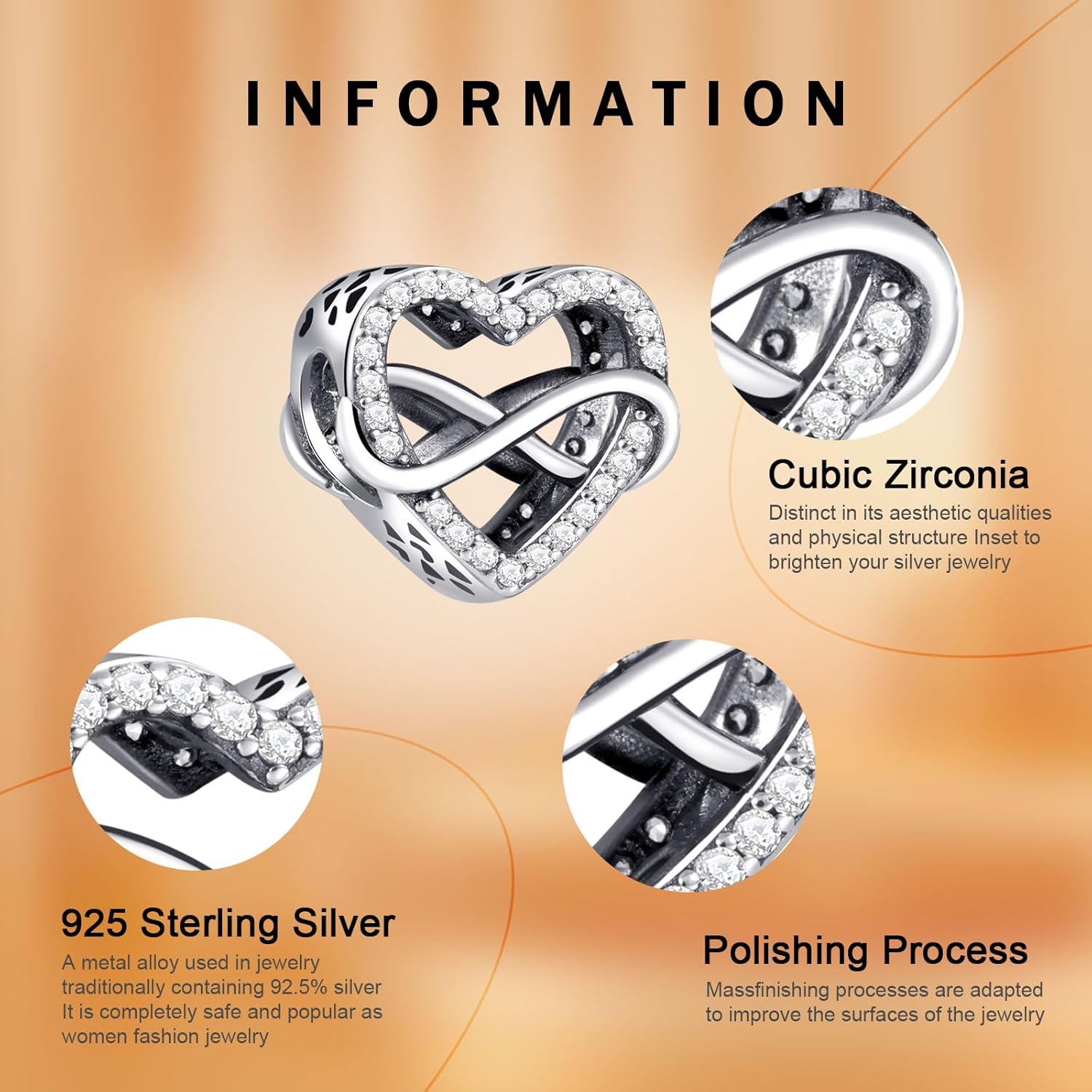 925 Sterling Silver for Women Bracelets Necklace Safety Chain Clips Heart Rose Gold Cup Airplane Planet Travel Easter Egg Dangle Charm - Image 5